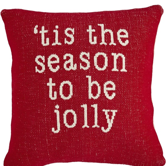 Mud Pie Set of Two Reversible Christmas Pillows, Tis The Season, Fa La La - Picture 6 of 7
